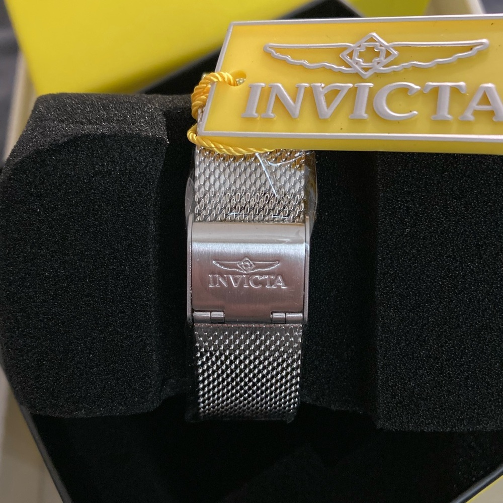 Invicta Celestial 36mm Pink Dial Stainless Steel Mesh Band Quartz Watch New - Picture 4 of 5